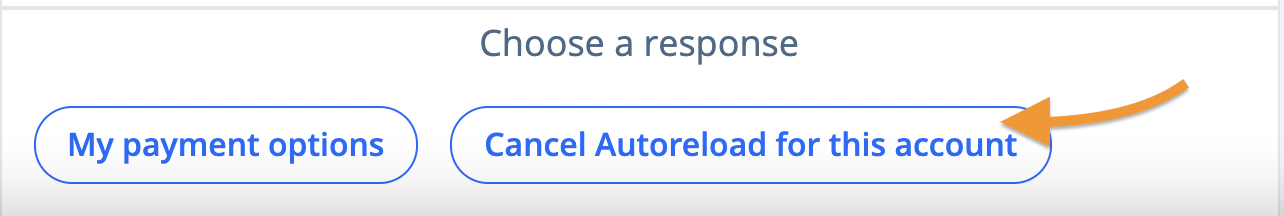 Screenshot of cancel autoreload button