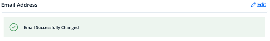 Successful email change image