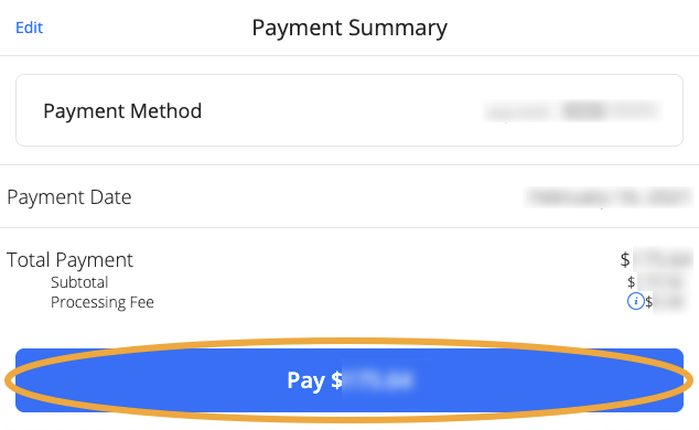 payment summary page